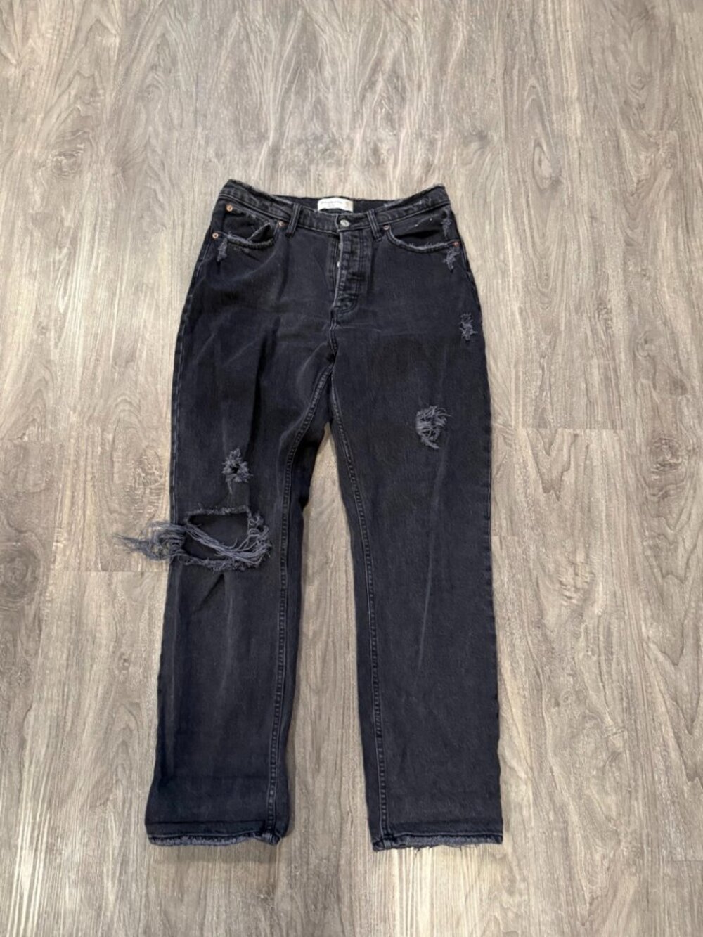 Abercrombie the dad high rise jeans, size 8, Black jeans